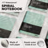 Stone Paper Waterproof Spiral Notebook, 7.20”x10.11”, 50 sheets, Durable Notebook, Eco-Friendly Mineral Stone Paper Notebook, Waterproof Notepad, Ruled, Green by GAK.