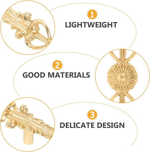 VALICLUD Brass Double Hole Cabinet Pull Handle, Metal Drawer Handle Decorative Dresser Pulls for Kitchen, Wardrobe