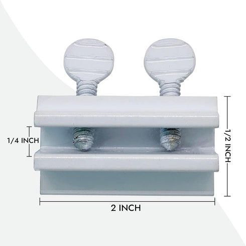 NU-SET Lock | Sliding Window Lock | Double Thumb Screw Window Lock for Window Security | Home Improvement & Door Hardware, 2 Packs, White