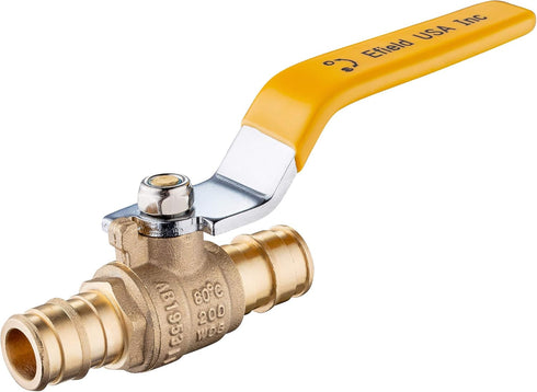2-Pack EFIELD 3/4 Inch Brass Ball Valve for Pex-A Pipe, F1960 Expansion Type, UPC Certified (VALVE153)