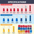 Chanzon 420pcs Insulated Wire Connector Kit, Male & Female Quick Disconnect Crimp Terminal Splice Tools