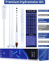 Hydrometer Alcohol Meter Kit, 0-200 Proof & Tralle with Test Jar for Liquor/Moonshine/Spirits