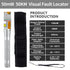 Visual Fault Locator Fiber Optic, 50KM VFL Light Source Tester, Fiber Pen for 2.5mm Universal Connector