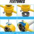 PVC Thread Maker Tool Kit, NPT Die Set Pipe Threader Plumbing Tool with 3 Dies, 1/2", 3/4", 1"