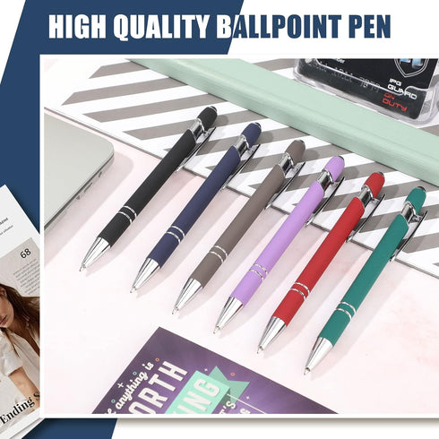 Leinuosen 48 Pcs Stylus Pens for Touch Screens, 2 in 1 Ballpoint Pen with Stylus Tip, Mixed Colors