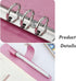 ToiM Macaroon Color A6 Loose-leaf Locking Binder Journal with Combination Lock, Passcode Diary Secret Notebook, PU