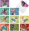 The Best Card Company - 10 Blank Assorted Notecards w/Envelopes, Boxed Greetings with Dogs