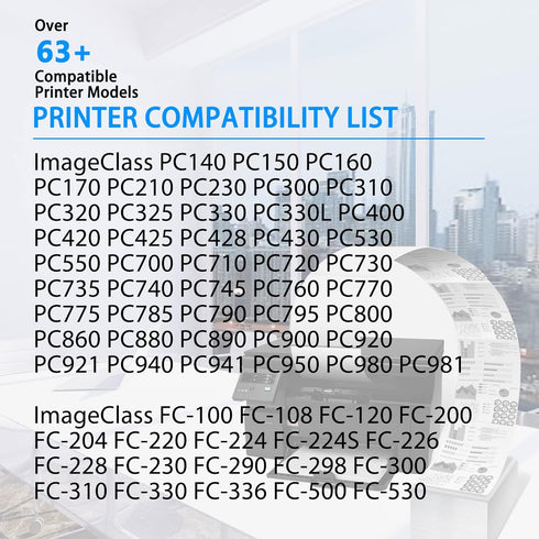 NineLeaf Compatible Toner Cartridge Replacement for E40/E20/E10/E16/E31, High Yield PC160 PC170 PC310 PC320 PC700 PC710