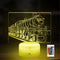 JYDZMYYM 3D LED Steam Train Night Light with Remote Control, 16 Color Changing