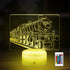 JYDZMYYM 3D LED Steam Train Night Light with Remote Control, 16 Color Changing