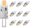 YUIIP G4 LED Bulbs Bi-Pin Base Lights, 1.2W AC/DC 12V, 10 Pack Warm White G4 Light Bulb