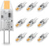 YUIIP G4 LED Bulbs Bi-Pin Base Lights, 1.2W AC/DC 12V, 10 Pack Warm White G4 Light Bulb