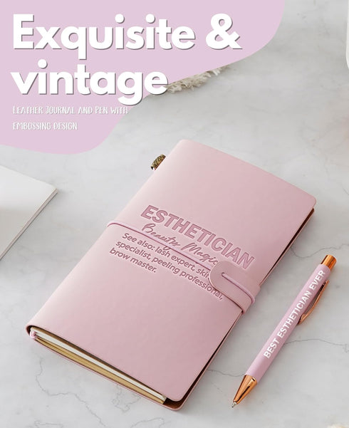 Set 7.8x5 Inches, InnoBeta Esthetician Gifts for Women, Journal Pen for Aestheticians on Birthday, Christmas, Unique