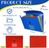 Glenmal 10 Pcs 7 Pocket File Folders, Expanding File Organizer with Labels, A4 Letter Size for Office (Red, Black, Blue)
