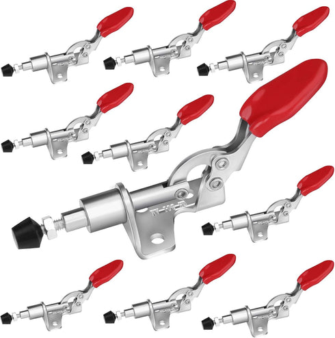 10Pcs 301AM Push Pull Action Toggle Clamp, 110lbs Adjustable Quick Release Clamps for Woodworking and Welding