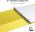 Samsill Durable 0.5 Inch D Ring Binder, Customizable Clear View Binder, Yellow, Made in the USA