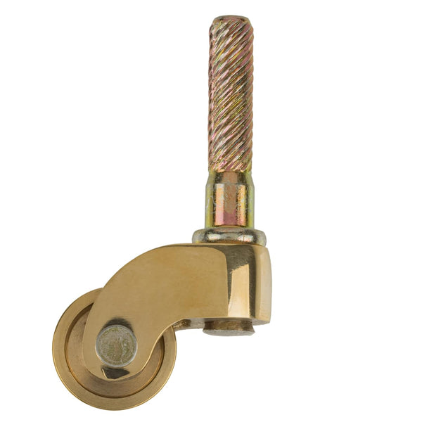 Solid Brass Furniture Caster Wheel | Diameter: 3/4" | Stem Caster Wheels