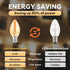 C7 LED Night Light Bulbs, 0.5W E12 Base, Warm White 2200K, Mini Bulbs for Chandelier, Nightlight, 6-Pack