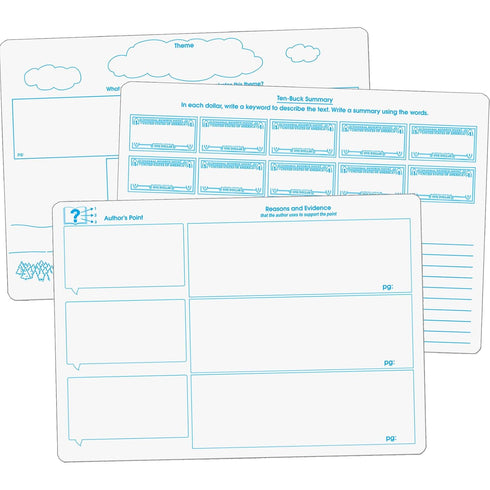 Really Good Stuff Comprehension Graphic Organizer Dry Erase Boards, Text Evidence Set