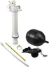 Danco 80816 Complete Toilet Repair Kit, White Fill Valve, Flapper, Rod, Float Replacement