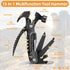 Father's Day Gifts - Hammer Multitool 15 in 1 for Men, Dad, Husband, Boyfriend - Camping Accessories Survival Gear with