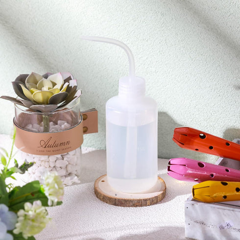 18 Pcs Tattoo Wash Bottle, Plastic Squeeze Bottle 250 ml with Narrow Mouth for Lab Wash and Plant Irrigation