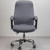Office Chair Cover with Armrest Covers, Universal Stretch Desk Chair Cover, Computer Chair Slipcovers (Size: L) - Dark Gray by Melaluxe