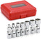 EMENTOL 7PCS 1/4" Drive Universal Joint Socket Set, 6 Point, SAE Flex Socket Set, Swivel Head