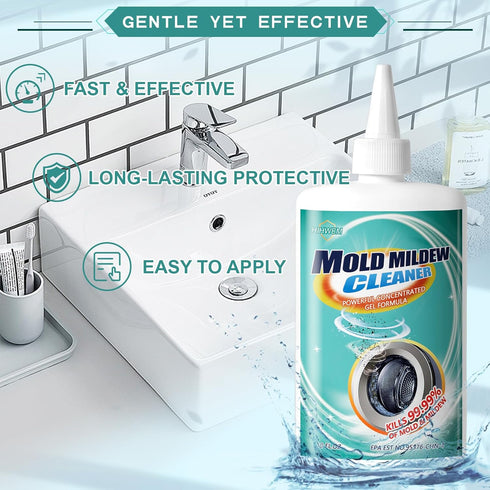 10 Oz Bleach Stain Remover Gel, Heavy-Duty Tile Grout Cleaner - Bleach Washer Cleaner for Stain Removal in Bathroom