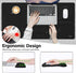 MOSISO Keyboard Mouse Pad Set, Large Gaming Mouse Pad with Wrist Rest & Coaster, Ergonomic Non-Slip Mousepad, Black