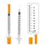 Disposable Syringes with Needle, U-100 31G 1ml 5/16 Inch (8mm) Syringes - 100 ct Box, Size: 1cc Syringe 31G 5/16inch Needles