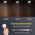 2 Pack, Dimmable Closet, 2600mAh DAZZY DOT Rechargeable Puck Lights Cool WhiteTouch Light Stick on for Portable Night