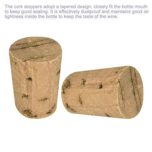 MECCANIXITY Tapered Cork, 12.7x9.5x17.5mm Natural Wooden Leakproof Cork Stoppers, Pack of 36