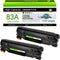 greencycle Compatible Toner Cartridge Replacement for HP 83A CF283A - Black, 2-Pack for Laserjet Pro