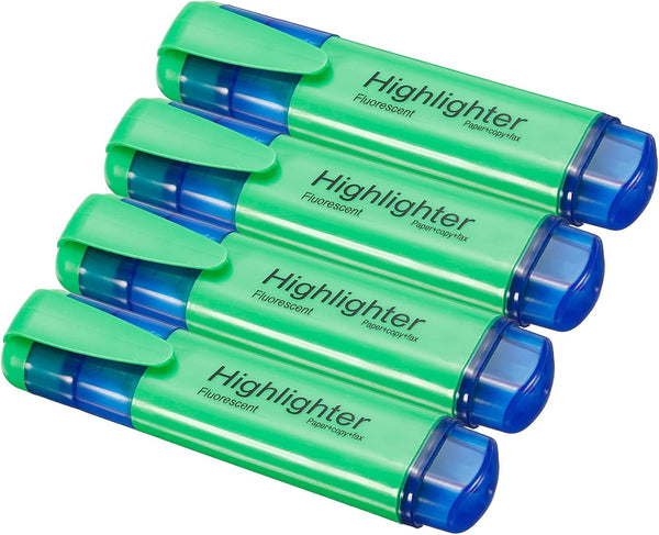 PATIKIL Highlighter Pen, 4 Pack, Water Based Broad Tip Writing Marker Pens for Office and Home Daily Use