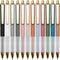Linbsunne Ballpoint Pens, Black Medium Point 1mm with Super Soft Grip for Men Women Retractable
