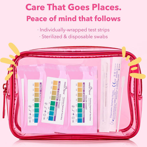 -10 Easy@Home Vaginal pH Test Strips | BV Test Kit at Home for Women | Yeast Infection Test + pH Balance for Women