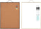 Small Whiteboard Cork-Board Combination - 16" x 12" Portable Aluminum Frame Magnetic Dry Erase Board Mini Bulletin Cork