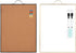 Small Whiteboard Cork-Board Combination - 16" x 12" Portable Aluminum Frame Magnetic Dry Erase Board Mini Bulletin Cork