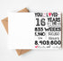 TRIDECOR 16th 16 5x7 Birthday Card Funny Sweet Birthday Decorations & Gifts, Folded Card with Envelope & Sticker, Blank