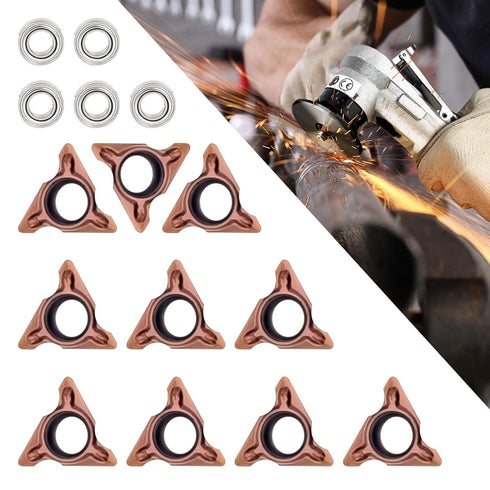 Pneumatic Chamfering Machine Inserts, Carbide Inserts for Wood Turning Tungsten Carbide Cutters Set