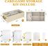 Card Game Storage Kit, Include Storage Box and 16pcs Mesh Zipper Bags, Organizer with Writable Stickers