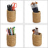 BTSKY Handmade Rattan Pen Cup, Multi-Functional Woven Basket, Desk Pencil Holders, Makeup Brush Holder, Office & Home
