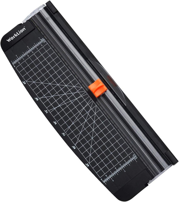 WORKLION Small Paper Trimmer - Portable Paper Cutter for Label, Origami, Card, Photo, and Craft Project