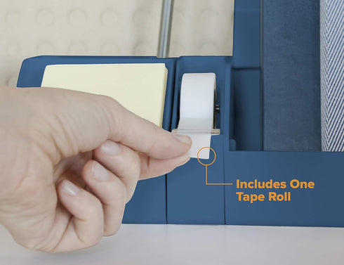 Bostitch Office Konnect Tape Dispenser with Premium Single-sided Tape, Sticks to Desk, Blue (KT-TAPE-BLUE)