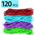 Large Rubber Bands, 120 Pcs Long Rubber Bands, Heavy Duty Rubber Bands,Premium Rubber Bands Office Supplies, Home and kitchen, Assorted Colors Rubber Bands, 7x1/8 Inches