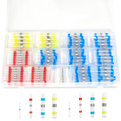 200PCS Solder Seal Wire Connectors Kit, Heat Shrink Waterproof Solder Stick Wire Connectors