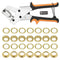 3/8 Inch 10mm Heavy Duty Grommet Tool Kit with 500pcs Golden Grommets, Easy Eyelet Hole Punch Pliers for Fabrics