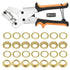 3/8 Inch 10mm Heavy Duty Grommet Tool Kit with 500pcs Golden Grommets, Easy Eyelet Hole Punch Pliers for Fabrics