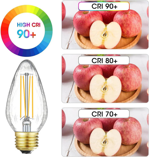 Leools E26 Vintage Edison Bulbs 8W Dimmable LED Bulbs Soft White 3000K 800lm 120V AC E26 Medium Base Light Bulbs for Pendant Light Fixture 6 Pack by Leools